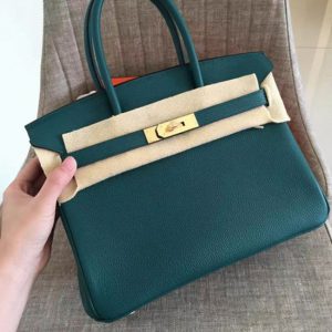 1:1 Copy Hermes Birkin 30cm Bag in Malachite Shade