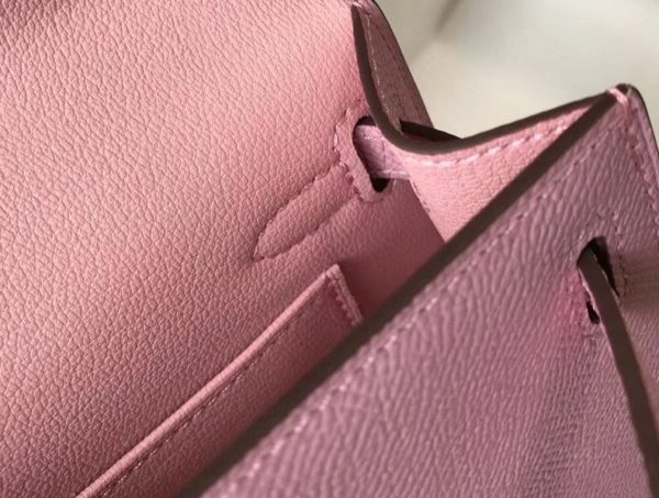 Hermes Kelly Mini II Bag Fake in Mauve Sylvestre - Image 8