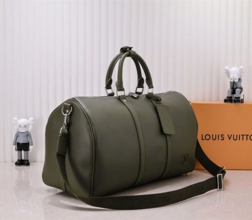 Louis Vuitton Aerogram Keepall Bandouliere 50 Travel Bag In Khaki - Image 2