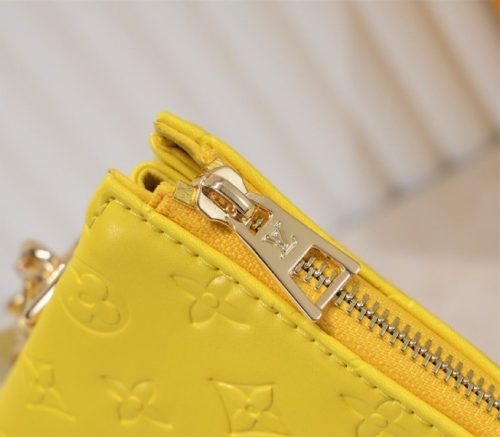 Louis Vuitton Coussin PM Bag In Yellow With Jacquard Strap - Image 8