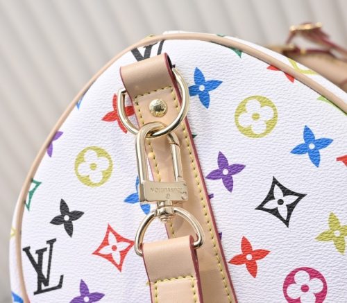 X TM Multicolored Keepall Bandouliere 50 In White - Image 7