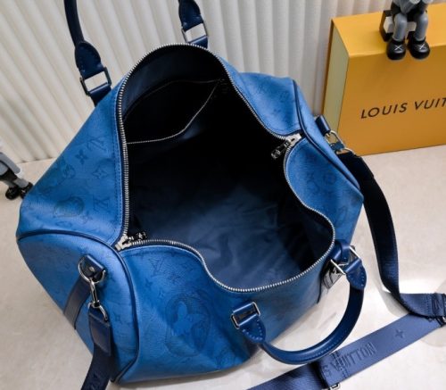 Keepall Bandouliere 50 In Navy River Blue - Image 5
