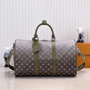 Monogram Gradient Canvas Keepall Bandouliere 45 In Khaki Green