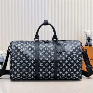 Monogram Shadow Keepall Bandouliere 50 In Black