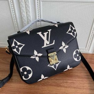 Louis Vuitton Bicolor Monogram Empreinte Metis Bag In Black And Beige