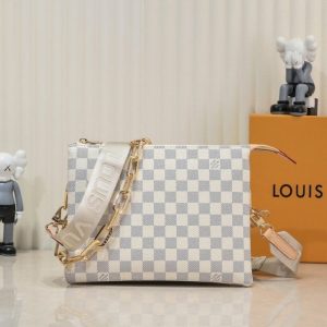 Louis Vuitton Damier Azur Coussin PM Bag With Jacquard Strap