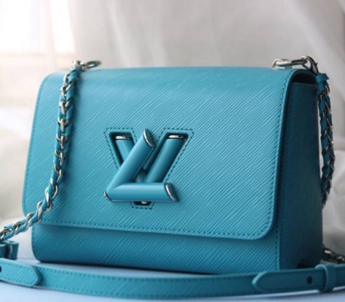 Louis Vuitton Epi Leather Twist MM Bag In Celestial Blue - Image 4