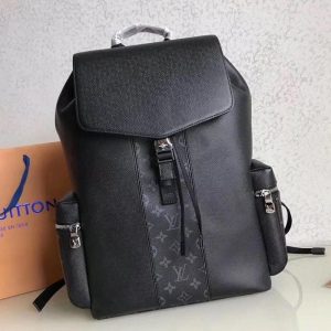 Louis Vuitton Taiga Leather Outdoor Backpack In Eclipse Black