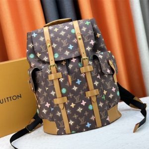 Louis Vuitton Monogram Craggy Christopher MM Backpack In Chocolate