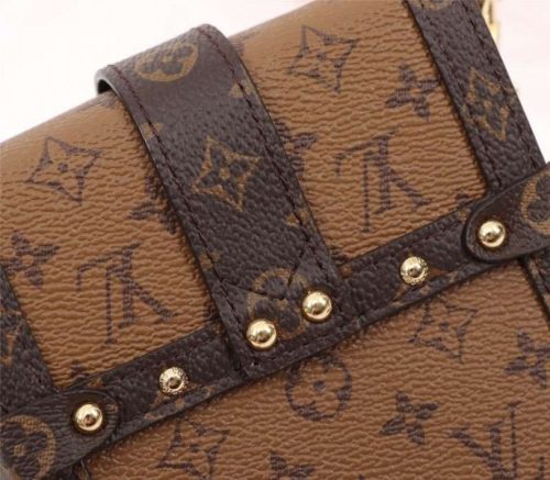 Louis Vuitton Monogram Reverse Canvas Vertical Trunk Pochette - Image 9