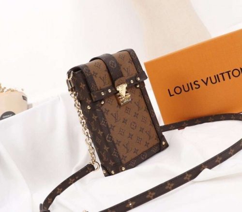 Louis Vuitton Monogram Reverse Canvas Vertical Trunk Pochette - Image 2