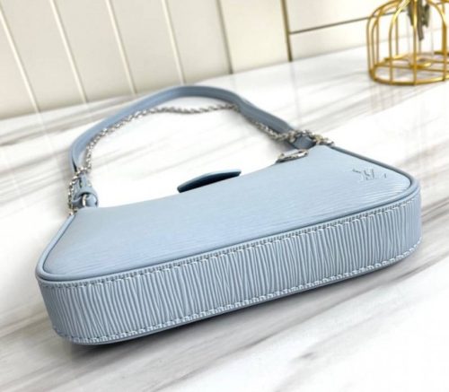 Louis Vuitton Epi Leather Easy Pouch On Strap In Bleu Celeste Blue - Image 5