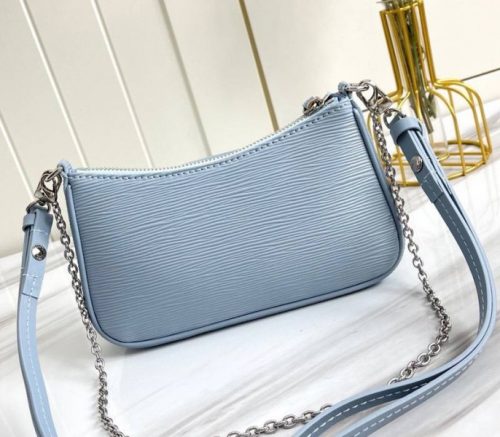 Louis Vuitton Epi Leather Easy Pouch On Strap In Bleu Celeste Blue - Image 3