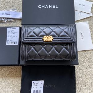 Chanel boy long wallet