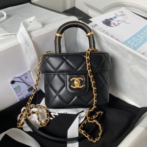 Chanel 23S handle cosmetic bag(high-end grade)