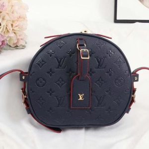 Louis Vuitton Monogram Empreinte Boite Chapeau Souple MM Bag In Navy Blue