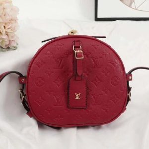 Louis Vuitton Monogram Empreinte Boite Chapeau Souple MM Bag In Red