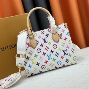 Louis Vuitton X TM Multicolored Onthego PM In White