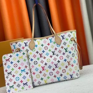 X TM Multicolored Neverfull MM In White