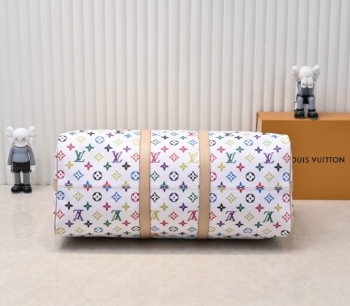 X TM Multicolored Keepall Bandouliere 50 In White - Image 4