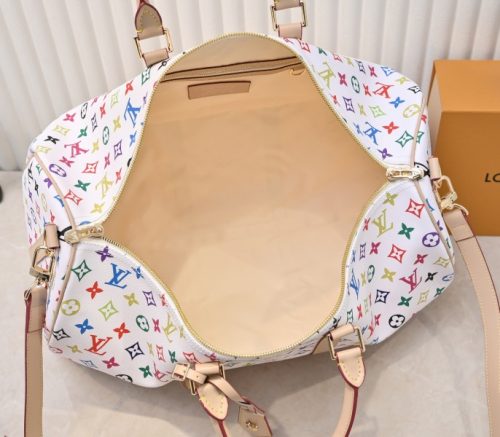 X TM Multicolored Keepall Bandouliere 50 In White - Image 3