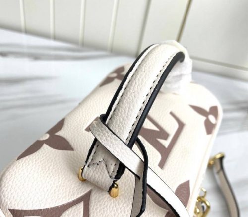 Louis Vuitton Bicolor Monogram Empreinte Vanity PM Bag In Cream And Bois De Rose Pink - Image 6