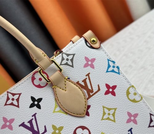 Louis Vuitton X TM Multicolored Onthego PM In White - Image 8
