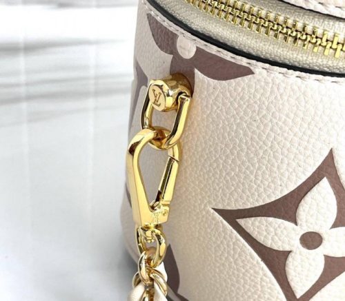 Louis Vuitton Bicolor Monogram Empreinte Vanity PM Bag In Cream And Bois De Rose Pink - Image 9